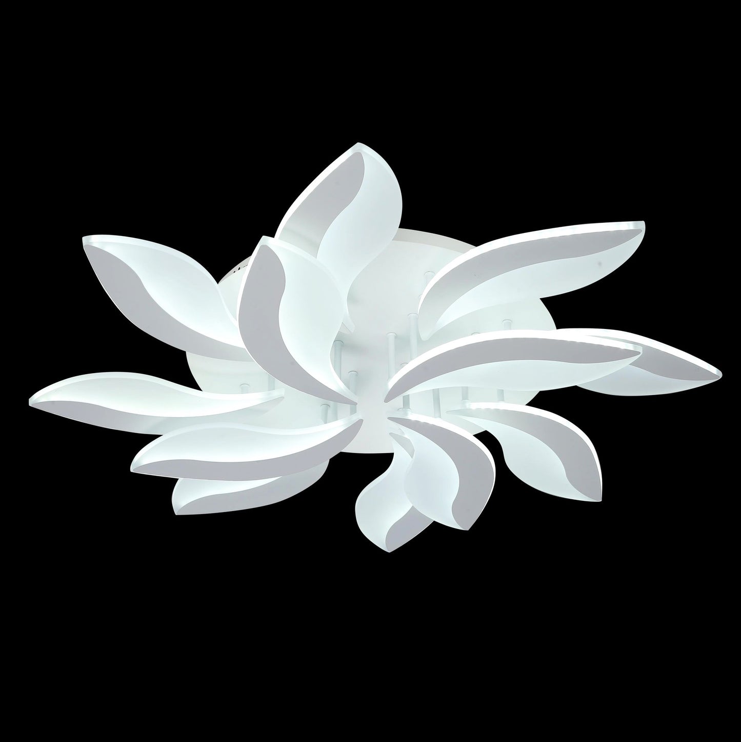 Petal Blossom LED Ceiling Light - 36 Inch Diameter, 5 Inch Height - White Finish - Modern Petal Design with LED Lighting, Available in 4000K (Natural White) & 6000K (Cool White) - Product Code 0126