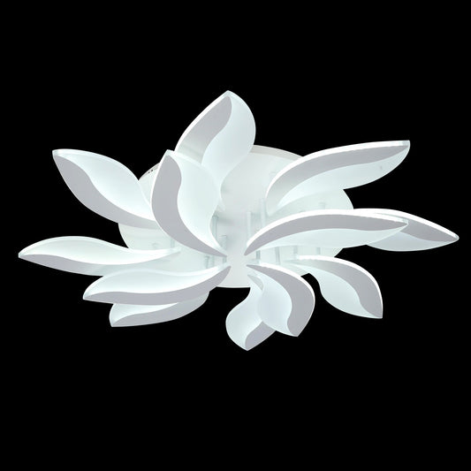 Petal Blossom LED Ceiling Light - 36 Inch Diameter, 5 Inch Height - White Finish - Modern Petal Design with LED Lighting, Available in 4000K (Natural White) & 6000K (Cool White) - Product Code 0126