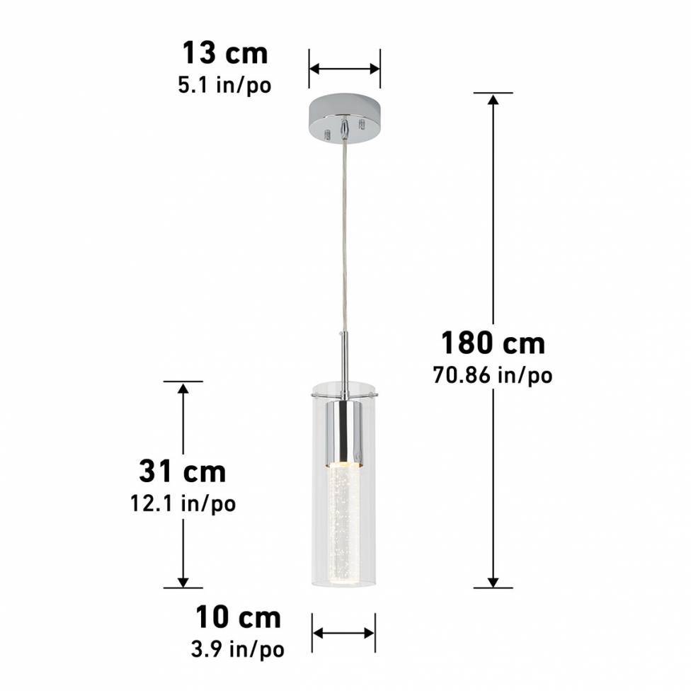 Bubble Flow Pendant Light with Adjustable Height