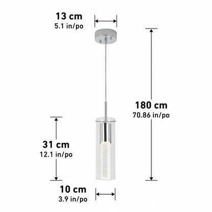 Bubble Flow Pendant Light with Adjustable Height